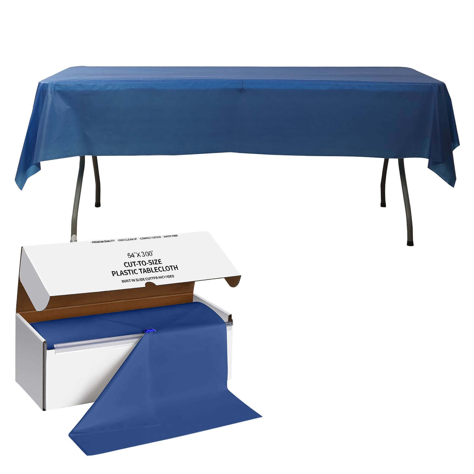 54" x 300 ft Disposable Plastic Rectangular Table Cover Roll Cut Up Box Party - Picture 28 of 41