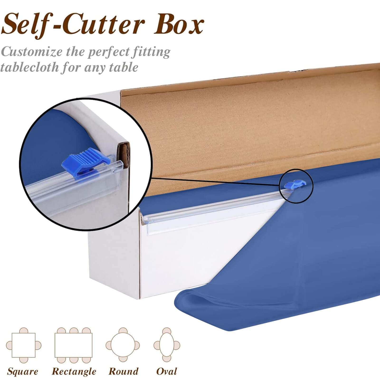 54" x 300 ft Disposable Plastic Rectangular Table Cover Roll Cut Up Box Party - Picture 30 of 41