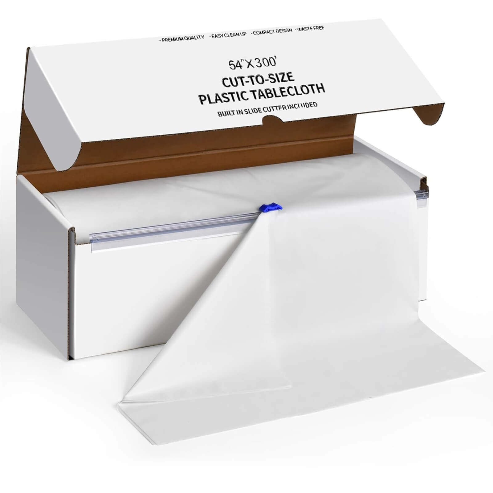 54" x 300 ft Disposable Plastic Rectangular Table Cover Roll Cut Up Box Party - Picture 37 of 41