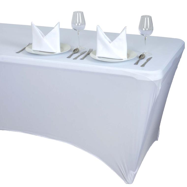 8 Feet Rectangular 96x30" Spandex Fitted Party Wedding Catering Tablecloth - Picture 127 of 129
