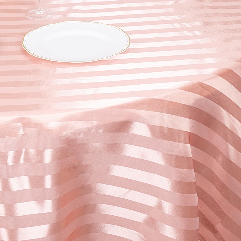120" Stripes Satin Round Tablecloth Wedding Party Table Linens Event Decorations - Picture 13 of 65