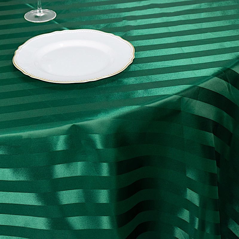 120" Stripes Satin Round Tablecloth Wedding Party Table Linens Event Decorations - Picture 29 of 65