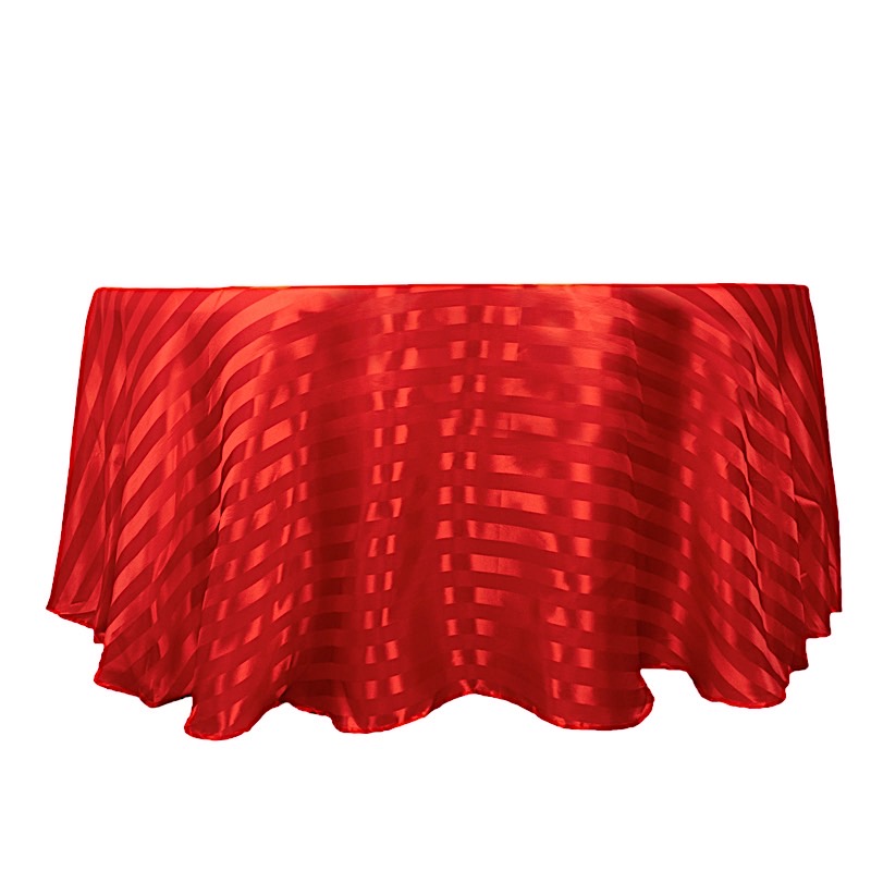 120" Stripes Satin Round Tablecloth Wedding Party Table Linens Event Decorations - Picture 34 of 65