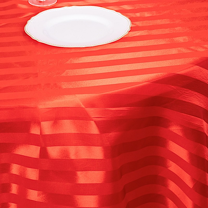 120" Stripes Satin Round Tablecloth Wedding Party Table Linens Event Decorations - Picture 37 of 65