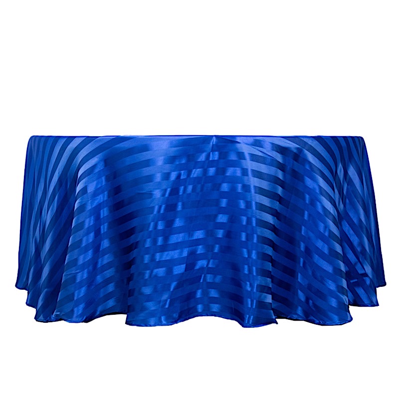 120" Stripes Satin Round Tablecloth Wedding Party Table Linens Event Decorations - Picture 42 of 65