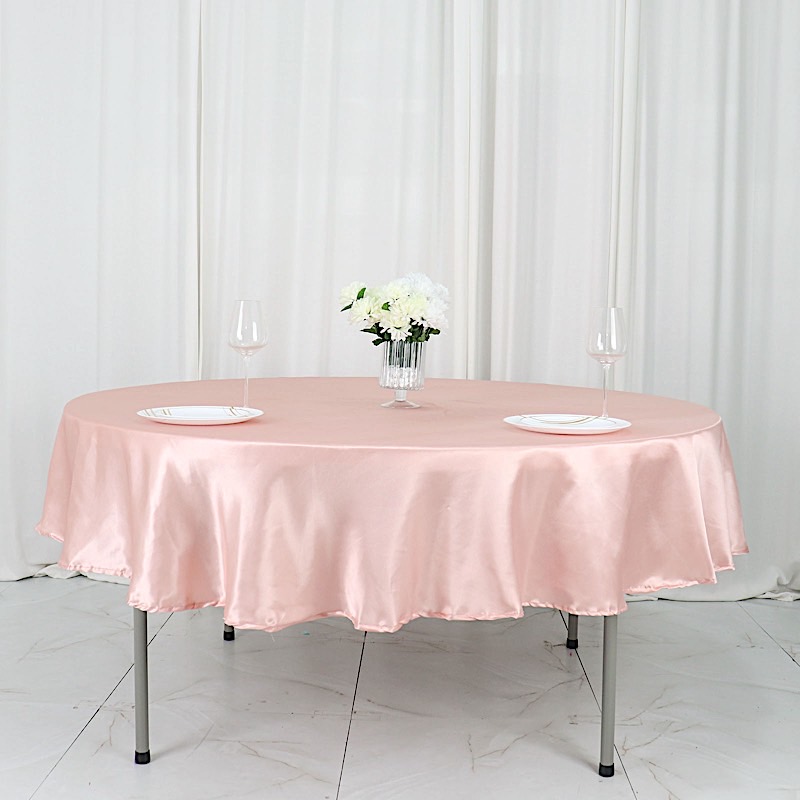 MANTEL REDONDO DE SATÉN DE 90 PULGADAS Cena Boda Fiesta Ropa de cama Decoraciones Venta - Imagen 43 de 107