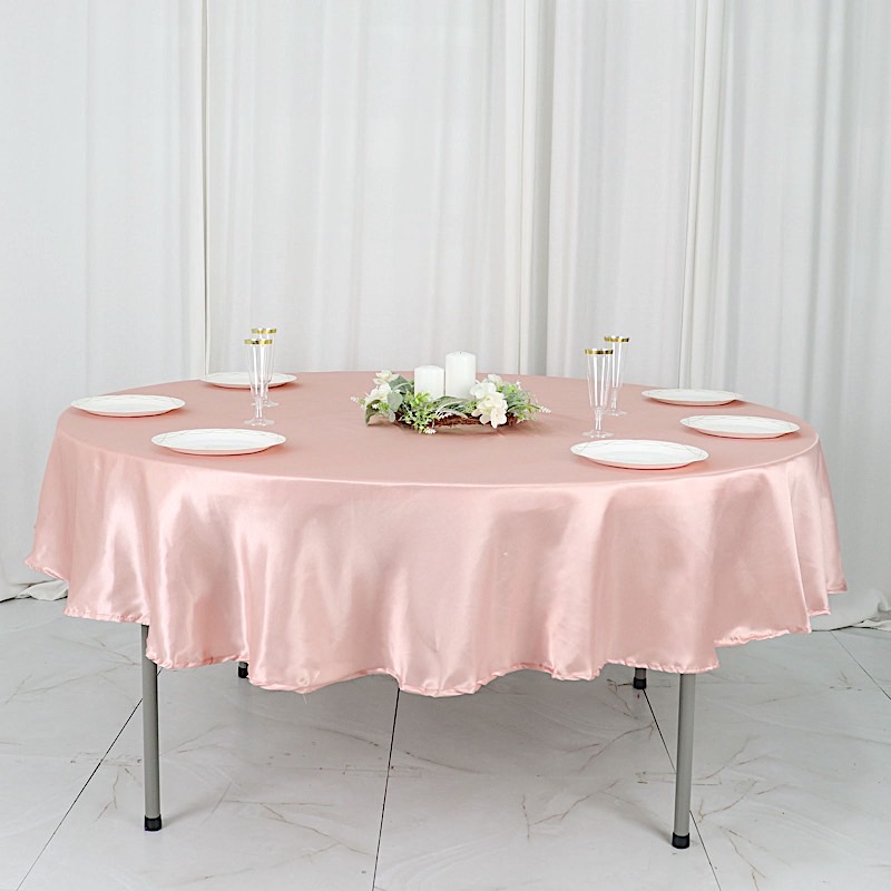 MANTEL REDONDO DE SATÉN DE 90 PULGADAS Cena Boda Fiesta Ropa de cama Decoraciones Venta - Imagen 42 de 107