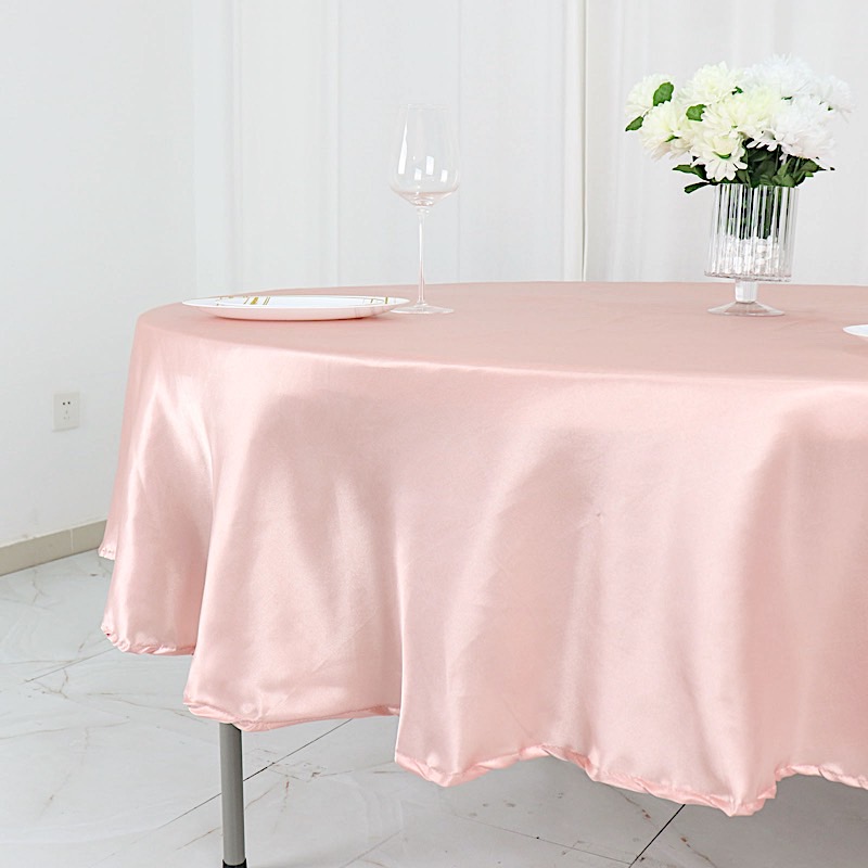 MANTEL REDONDO DE SATÉN DE 90 PULGADAS Cena Boda Fiesta Ropa de cama Decoraciones Venta - Imagen 45 de 107
