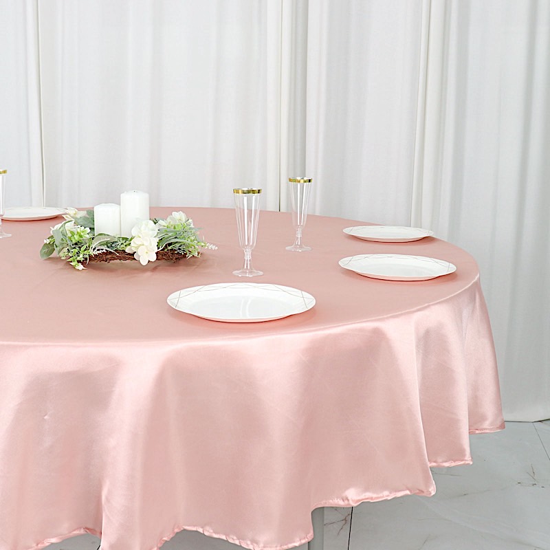 MANTEL REDONDO DE SATÉN DE 90 PULGADAS Cena Boda Fiesta Ropa de cama Decoraciones Venta - Imagen 47 de 107