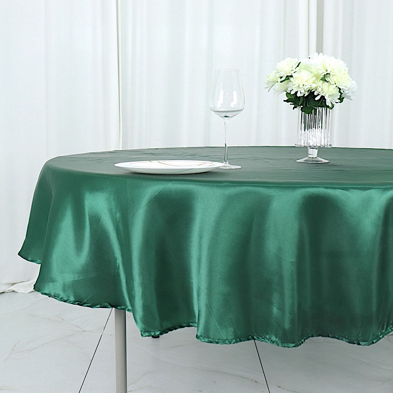MANTEL REDONDO DE SATÉN DE 90 PULGADAS Cena Boda Fiesta Ropa de cama Decoraciones Venta - Imagen 54 de 107