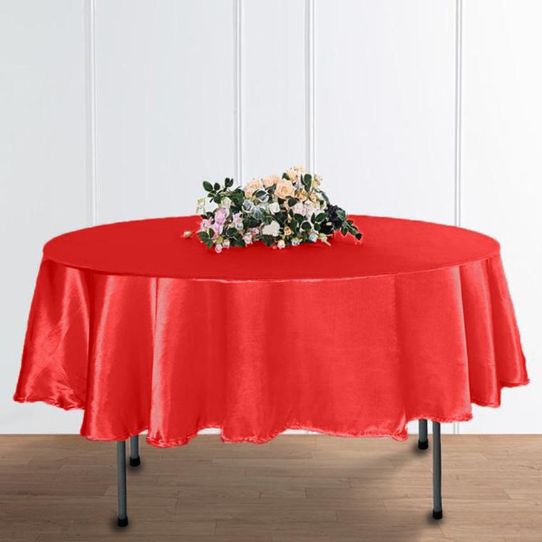 MANTEL REDONDO DE SATÉN DE 90 PULGADAS Cena Boda Fiesta Ropa de cama Decoraciones Venta - Imagen 80 de 107