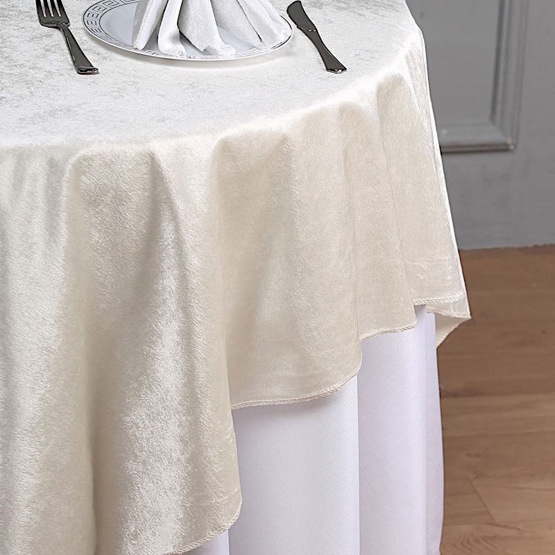 54x54-Inch Square Premium Velvet Table Overlay Wedding Home Decorations Supplies - Picture 33 of 66
