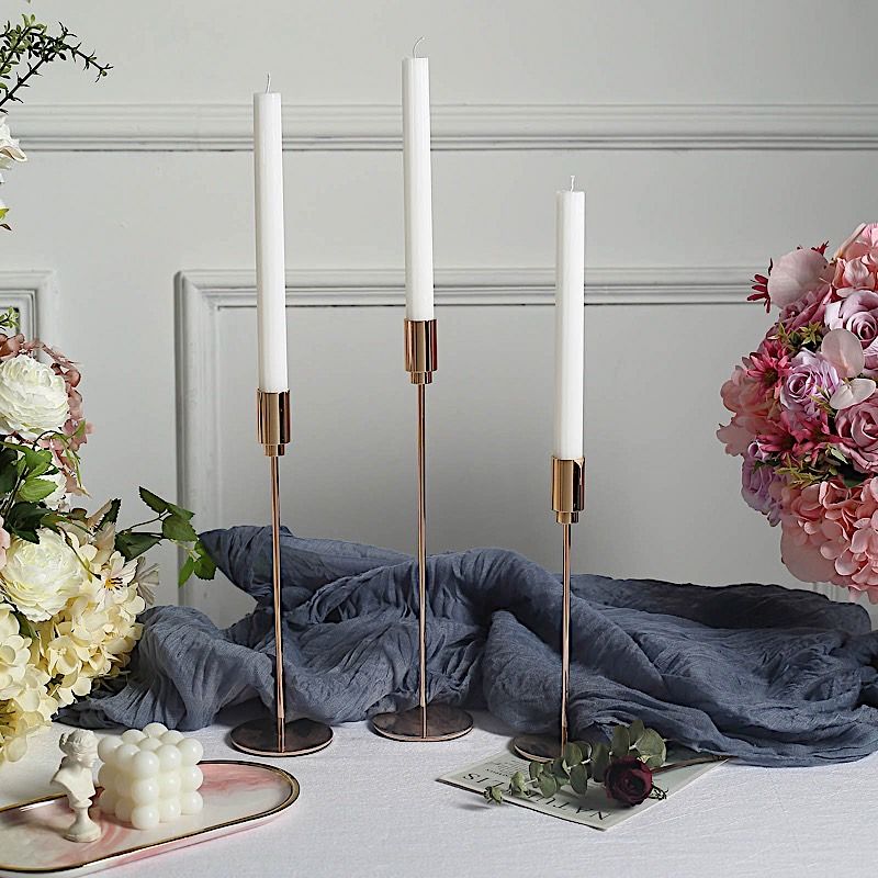 5 Unscented 9 in Premium Wax Taper CANDLES Ribbed Design Party Events Supplies - Picture 73 of 73