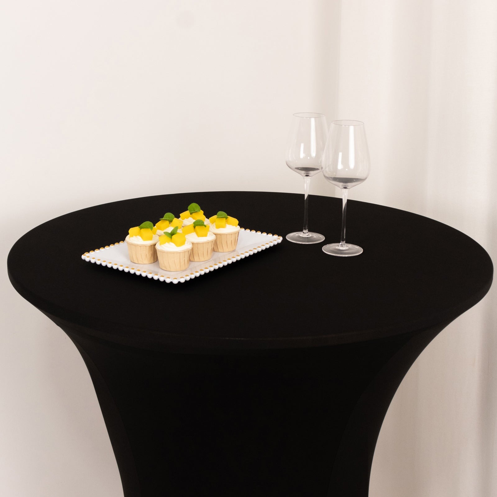 36" Elegant Spandex Cocktail Table Cover High Top Style Tablecloths Wedding - Picture 15 of 147