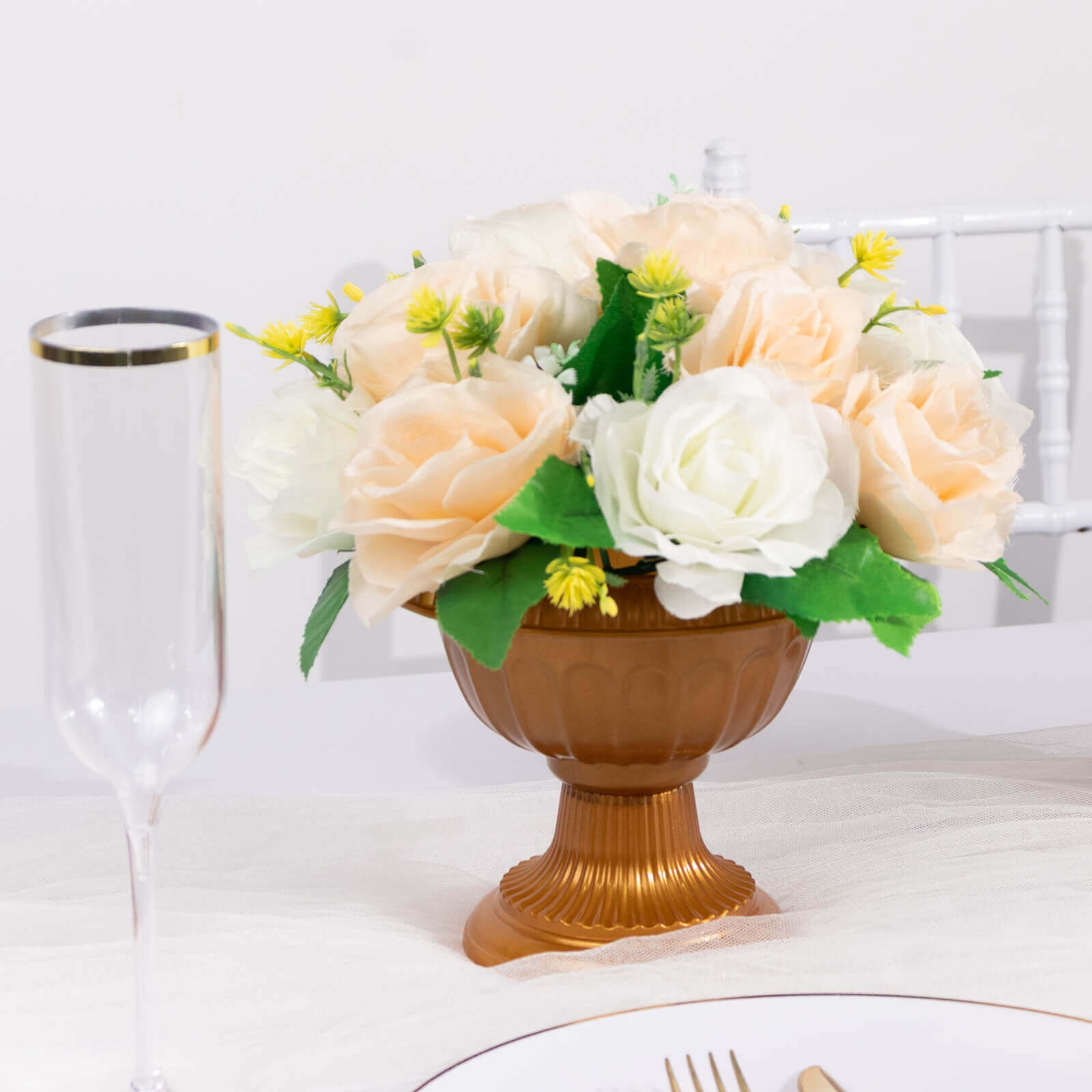 4 pcs 6" Roman Style Plastic Vase Flower Pots Table Centerpieces Decorations - Picture 7 of 17