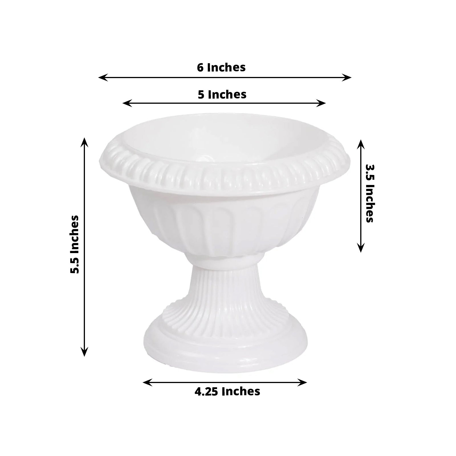 4 pcs 6" Roman Style Plastic Vase Flower Pots Table Centerpieces Decorations - Picture 13 of 17