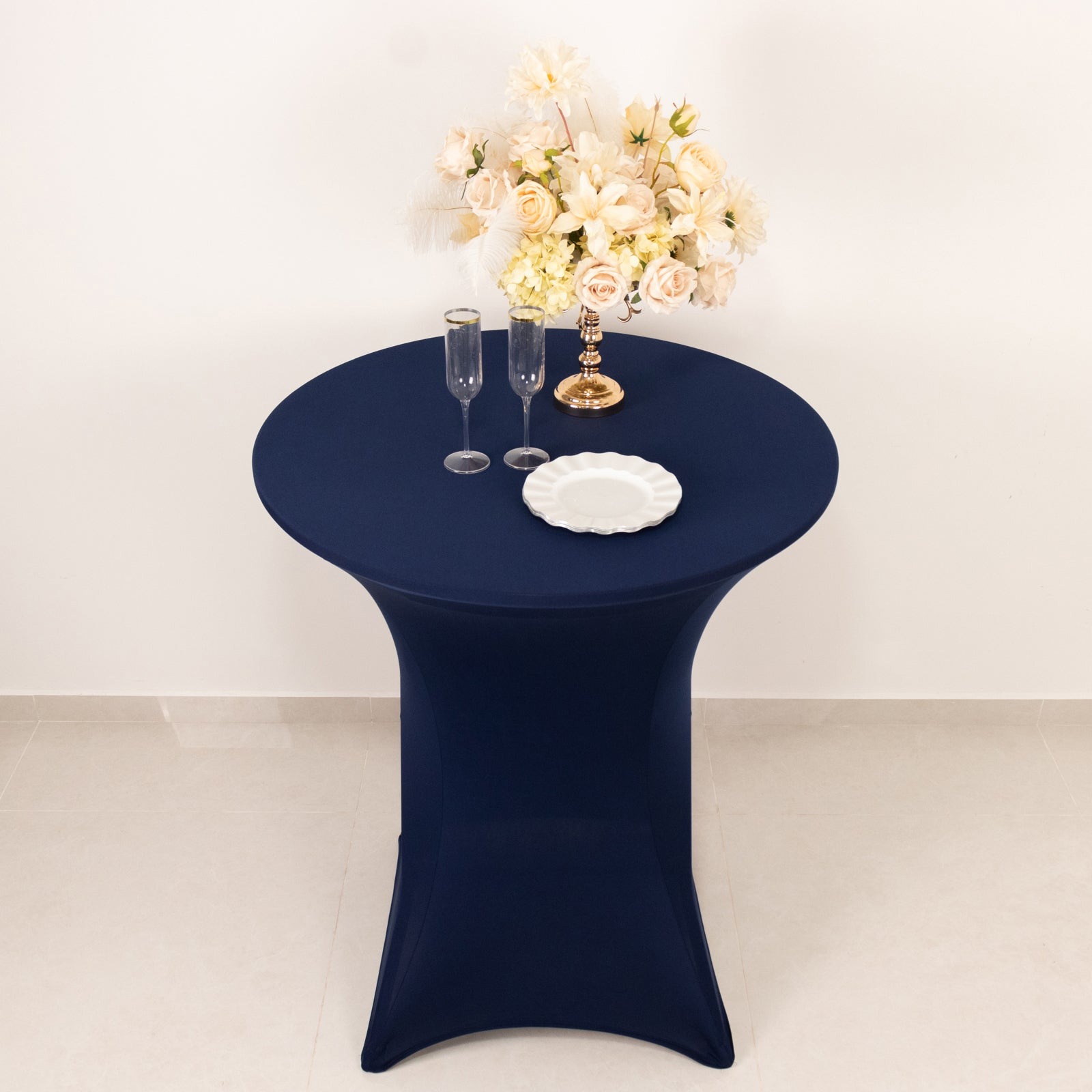 36" Elegant Spandex Cocktail Table Cover High Top Style Tablecloths Wedding - Picture 85 of 147