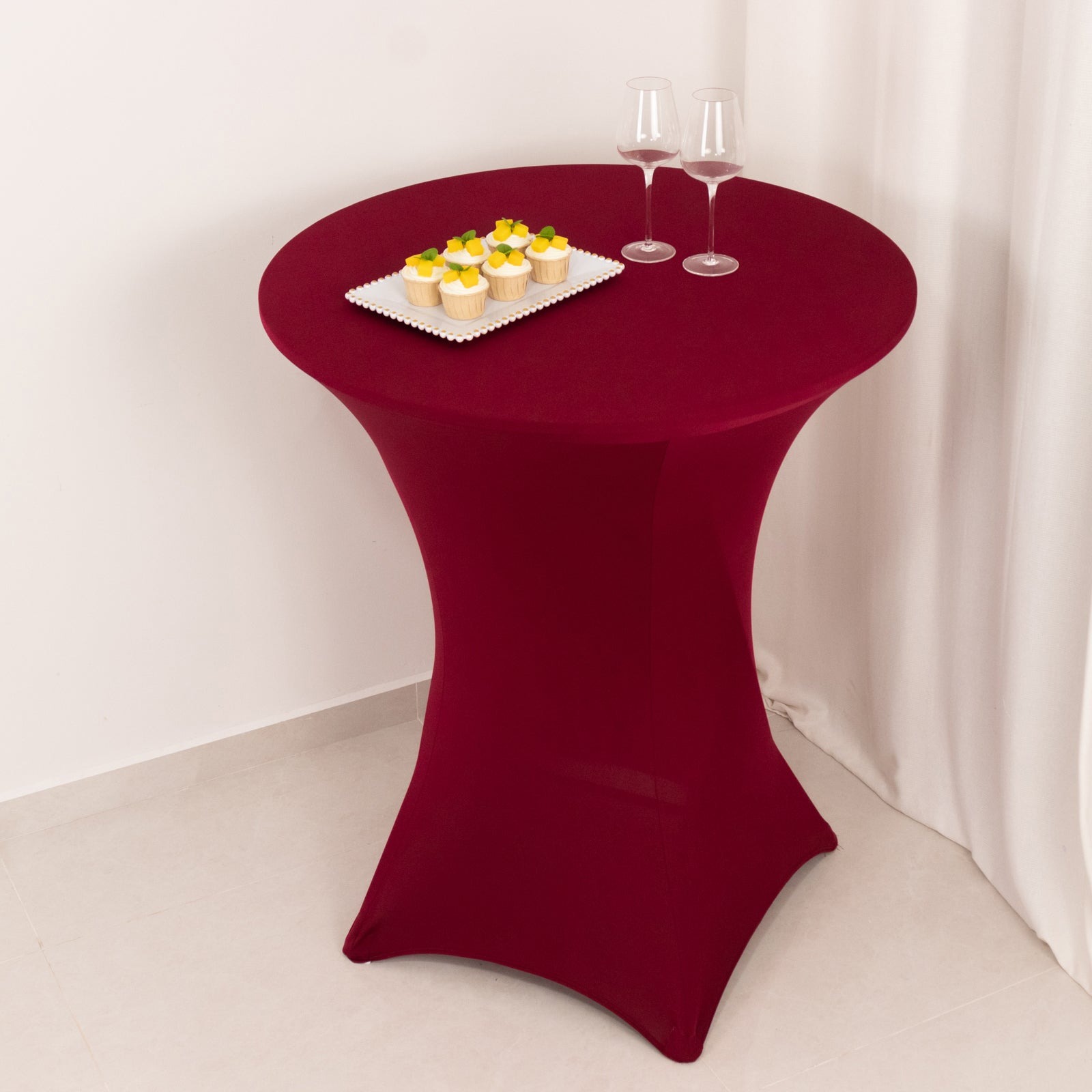 36" Elegant Spandex Cocktail Table Cover High Top Style Tablecloths Wedding - Picture 30 of 147