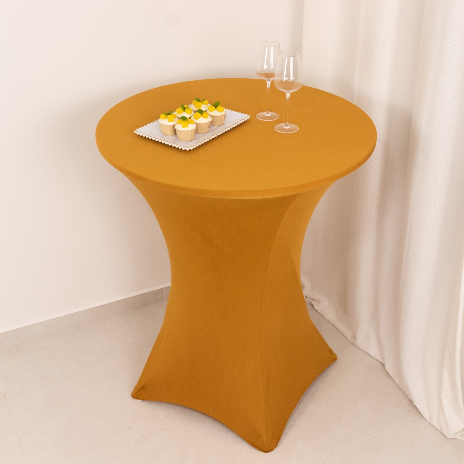 36" Elegant Spandex Cocktail Table Cover High Top Style Tablecloths Wedding - Picture 62 of 147