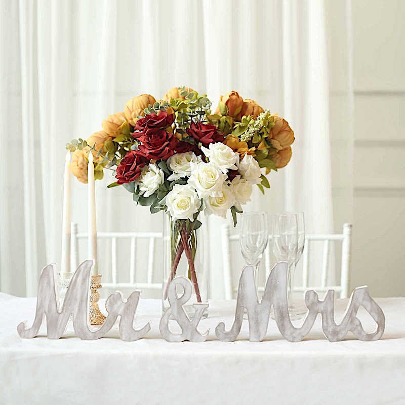 Glittered Wooden Mr & Mrs Freestanding Wedding Table Display Signs Party Events - Picture 13 of 19