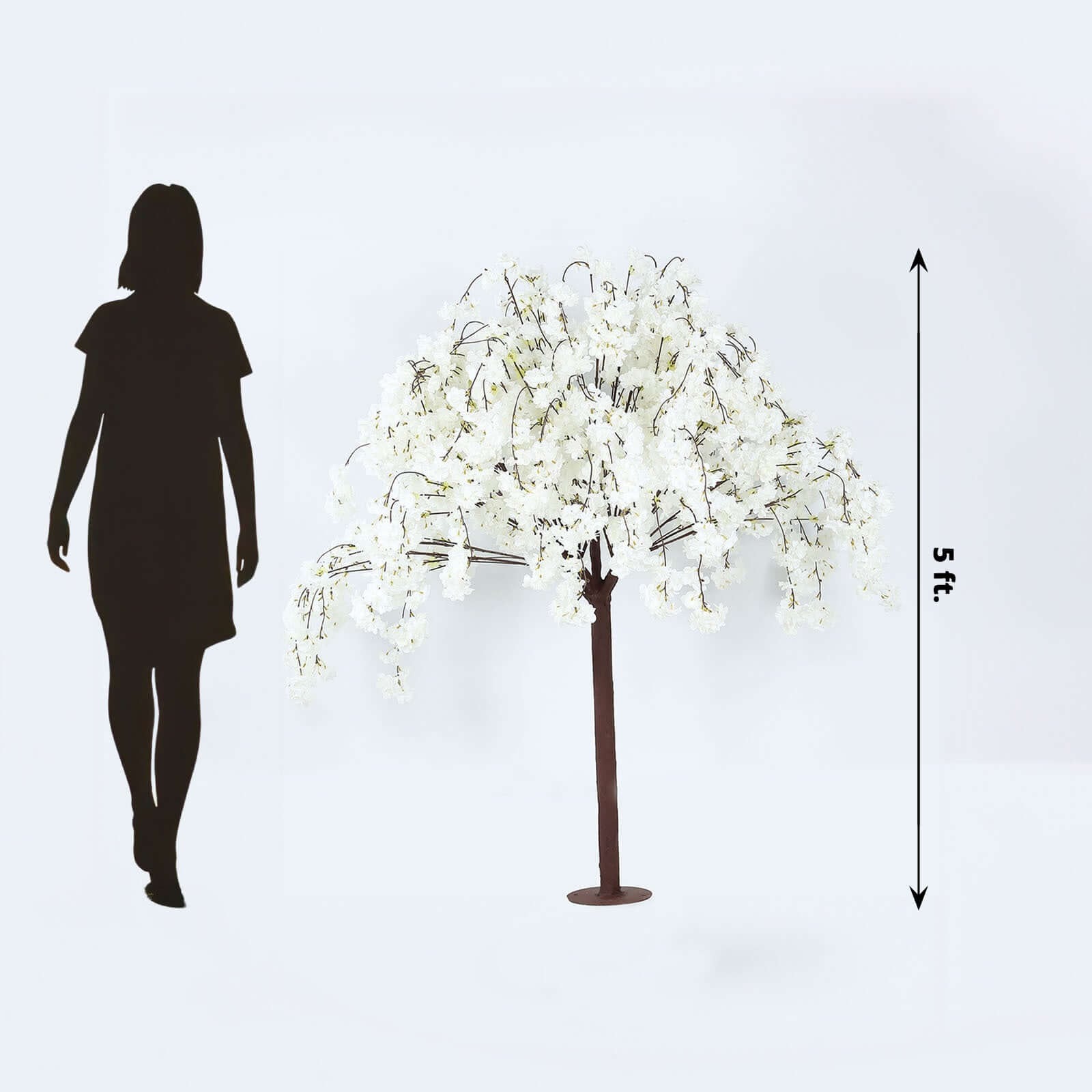 5 ft Artificial Cherry Blossom Tree Detachable Metal Base Party Home Decorations - Picture 11 of 17