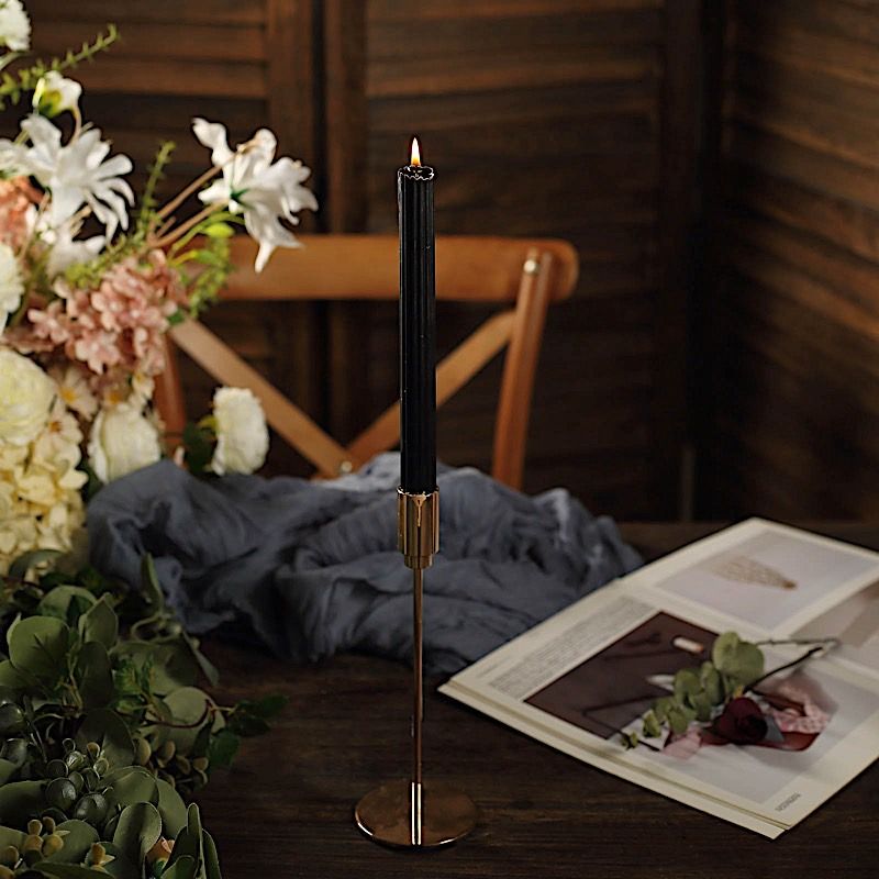 5 Unscented 9 in Premium Wax Taper CANDLES Ribbed Design Party Events Supplies - Picture 35 of 73
