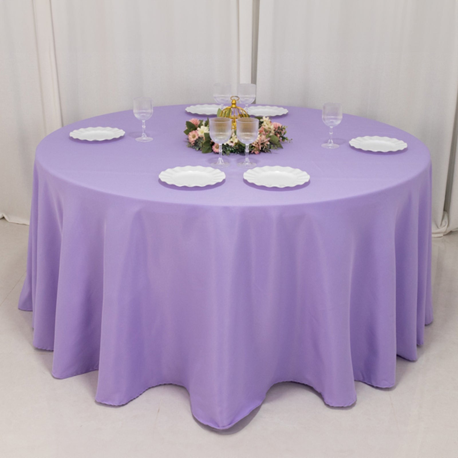 Round 120" Premium High Quality Polyester Tablecloth Wedding Party Table Linens - Picture 81 of 163