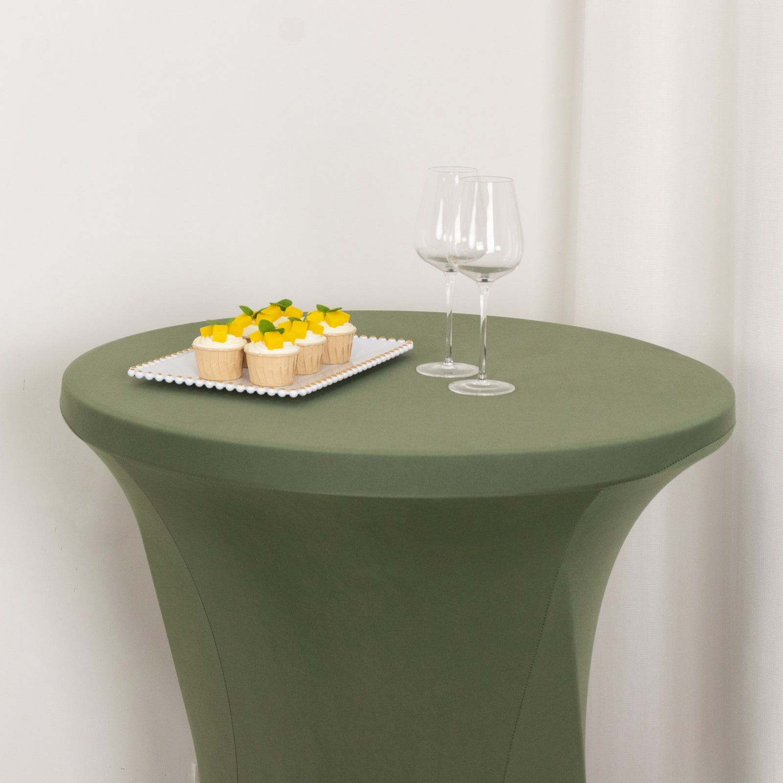 12 pcs 36" Cocktail SPANDEX Fitted Table Covers Tablecloth Wedding Linens - Picture 37 of 130