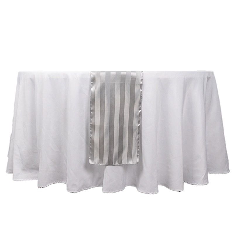12x108 in Stripes Satin TABLE RUNNER Wedding Party Linens Events Decorations - Picture 52 of 65