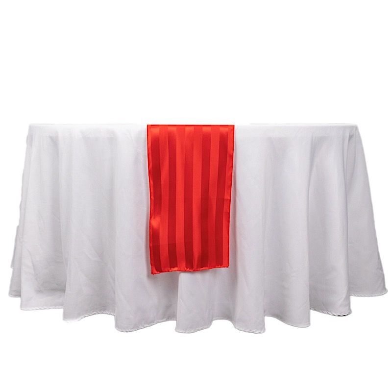 12x108 in Stripes Satin TABLE RUNNER Wedding Party Linens Events Decorations - Picture 36 of 65