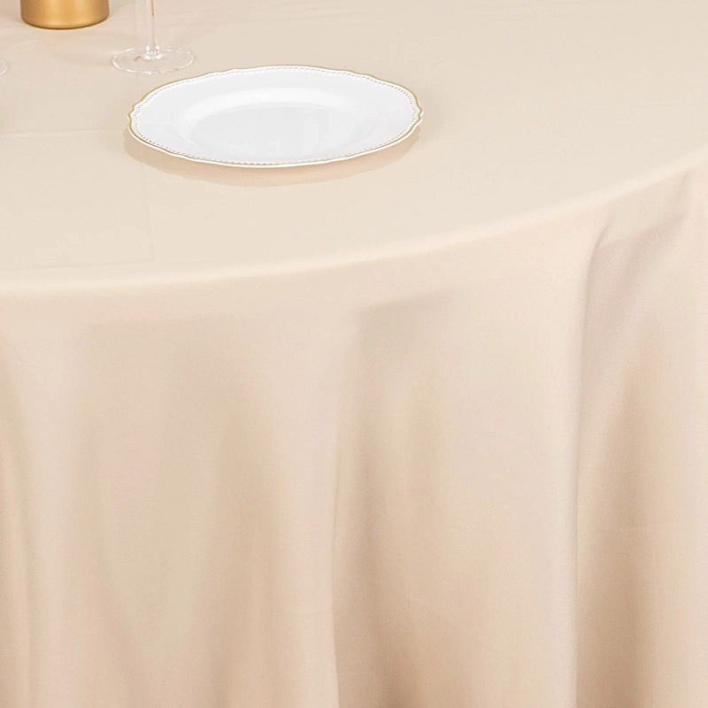 Round 120" Premium High Quality Polyester Tablecloth Wedding Party Table Linens - Picture 8 of 163