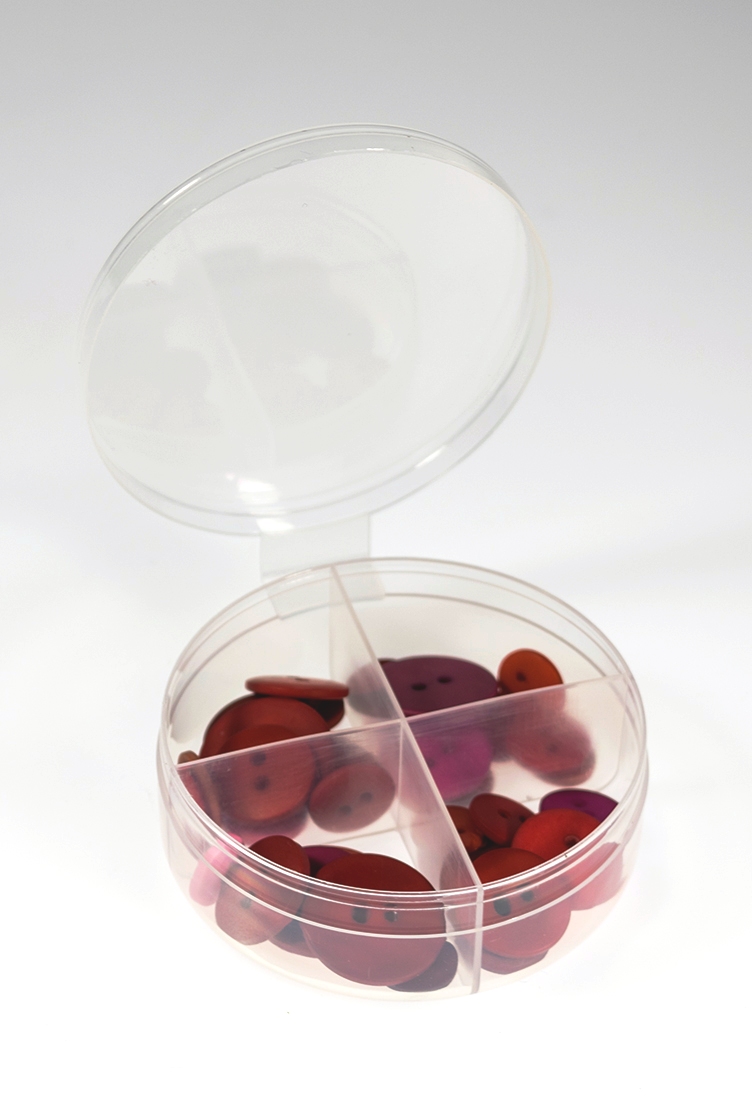 Clear Divided Plastic Round Containers with Attached Lids12 Count eBay