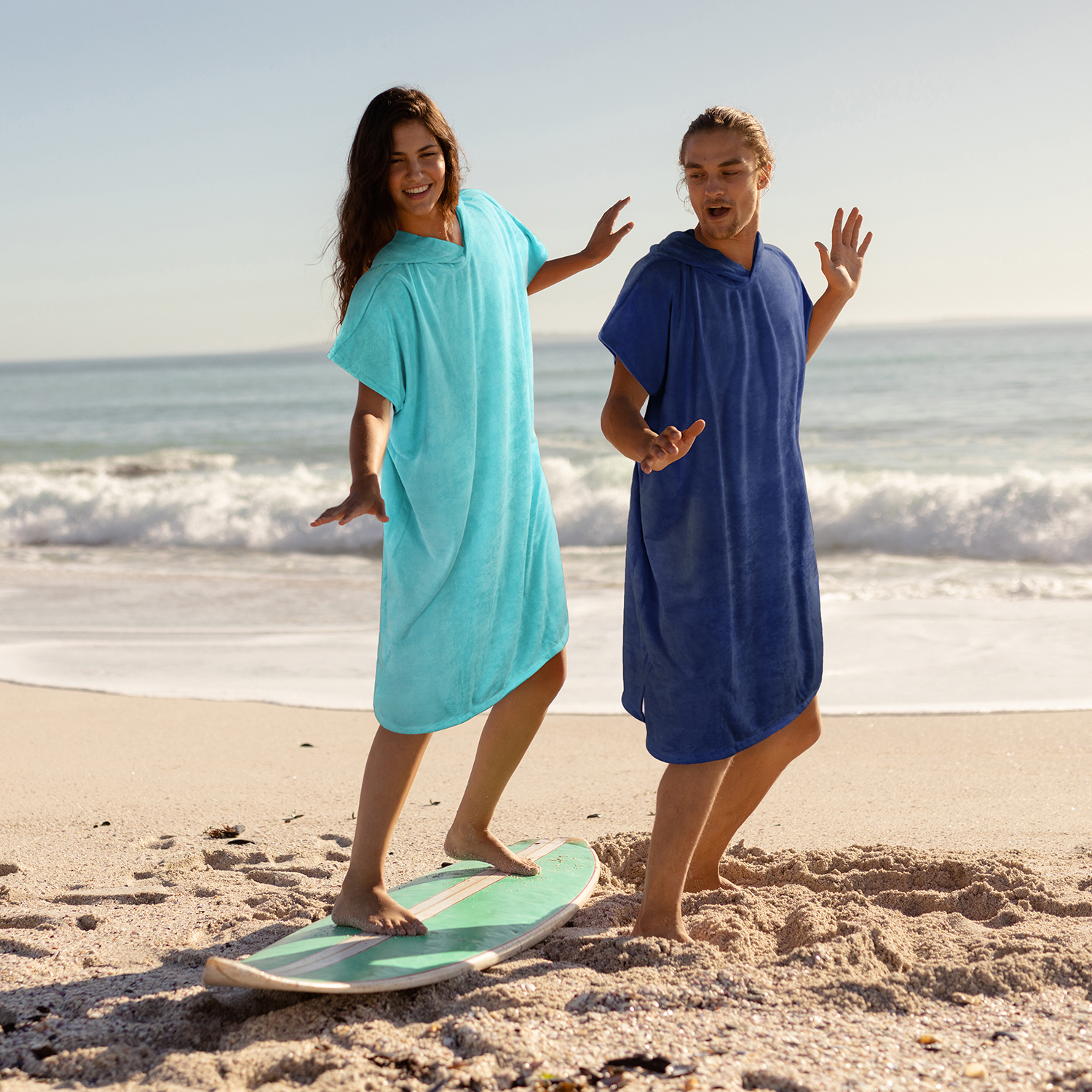 Tirrinia Surf Poncho Changing Towel - Hooded Swim Robe, Portable Dressing Room