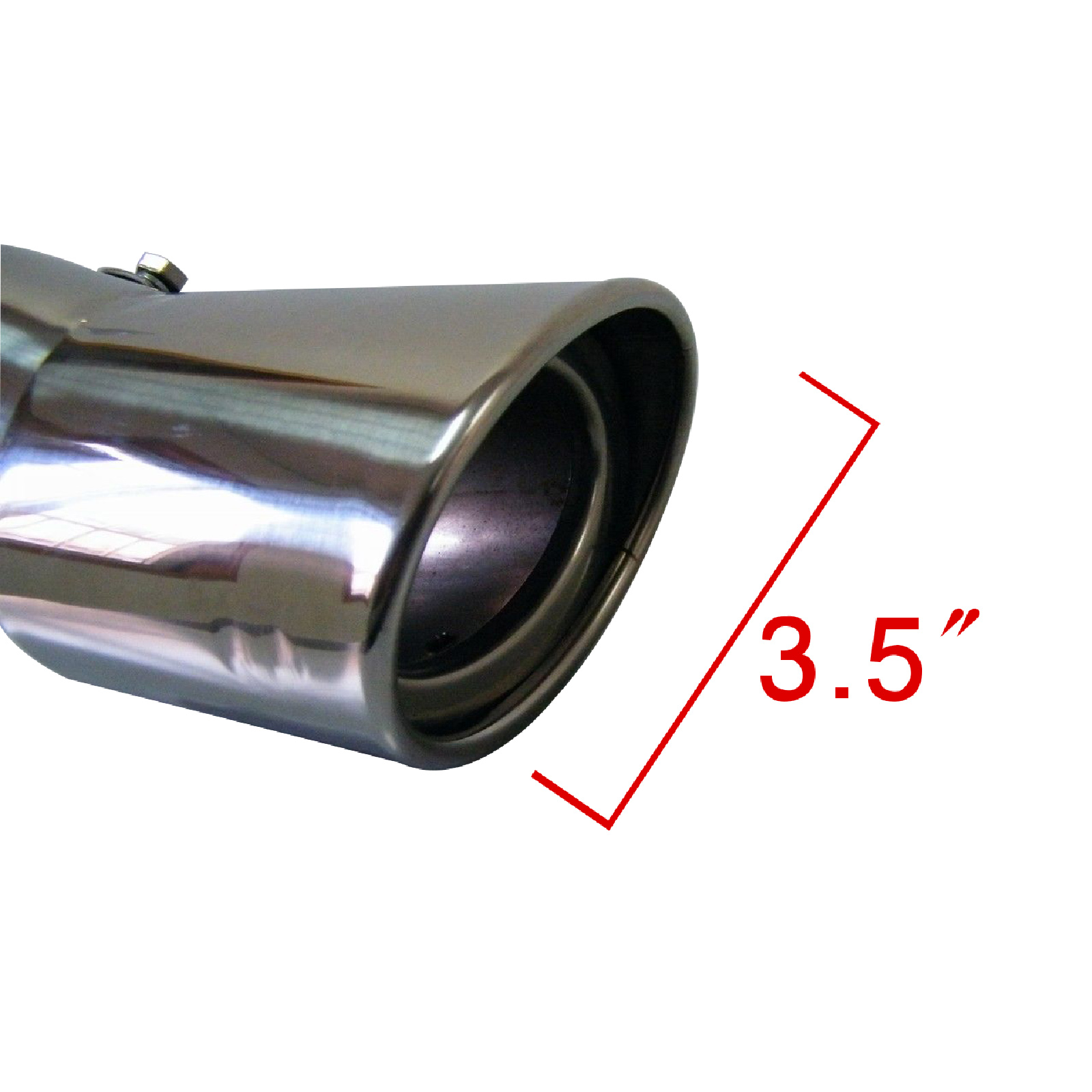 One New Chrome Stainless Steel diesel Muffler Tip Exhaust Pipe Inlet≤2.