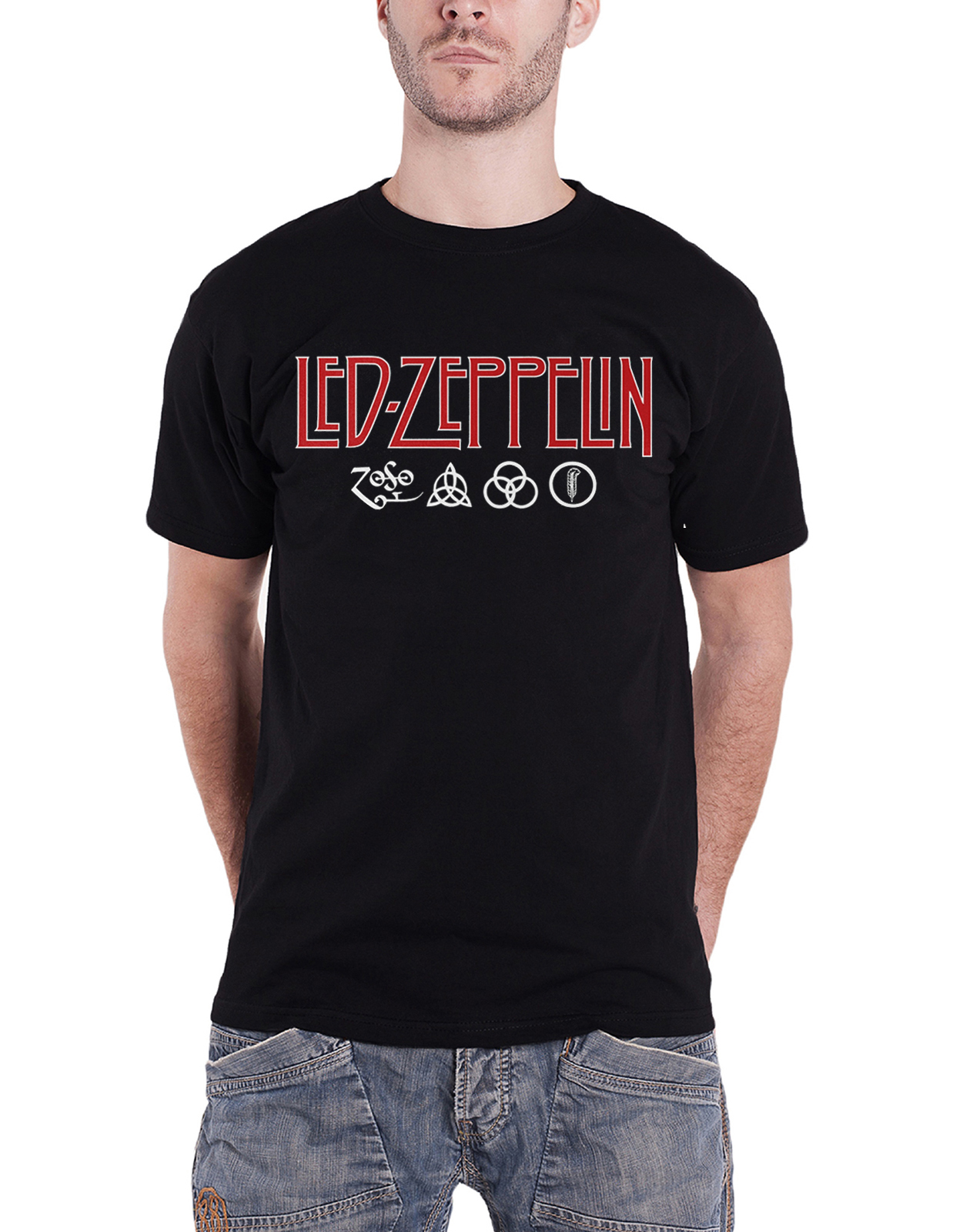 Led Zeppelin T Shirt USA 77 Tour stairway to Heaven band logo Official Mens New | eBay