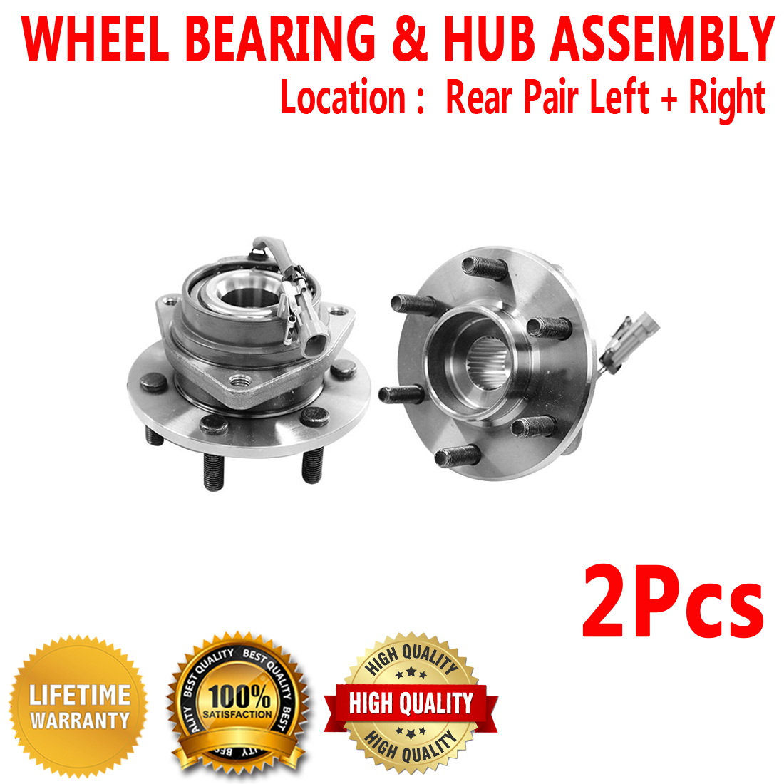 Left and Right - Two Bearings Included with Two Years Warranty Note: AWD RWD 2004 fits Cadillac SRX Rear Wheel Bearing and Hub Assembly