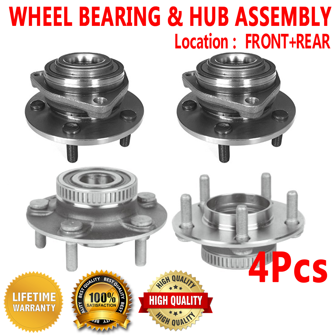 Details about 4X Front Rear Wheel Hub and Bearing for CHRYSLER 300M  CONCORDE INTREPID LHS 4WD