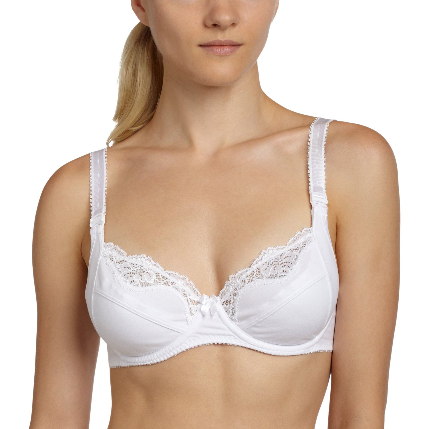 Women's Lace Trim Underwire Cotton Nursing Bra eBay