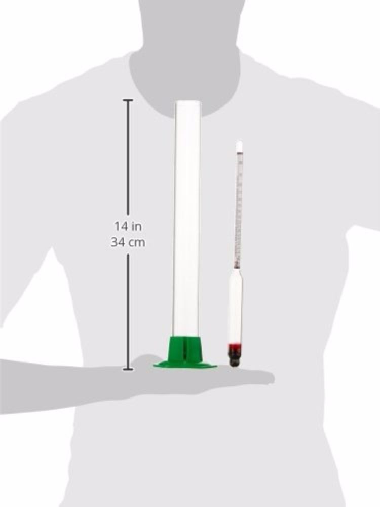 Proof and Tralle Hydrometer with 12' Glass Test Jar - Picture 2 of 2