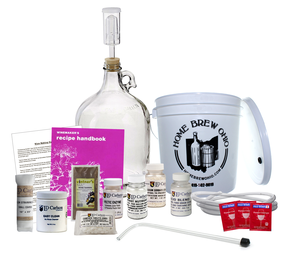 1 Gallon Making Wine from Fruit Equipment Kit 1 Gallon Making Wine from Fruit Equipment Kit
