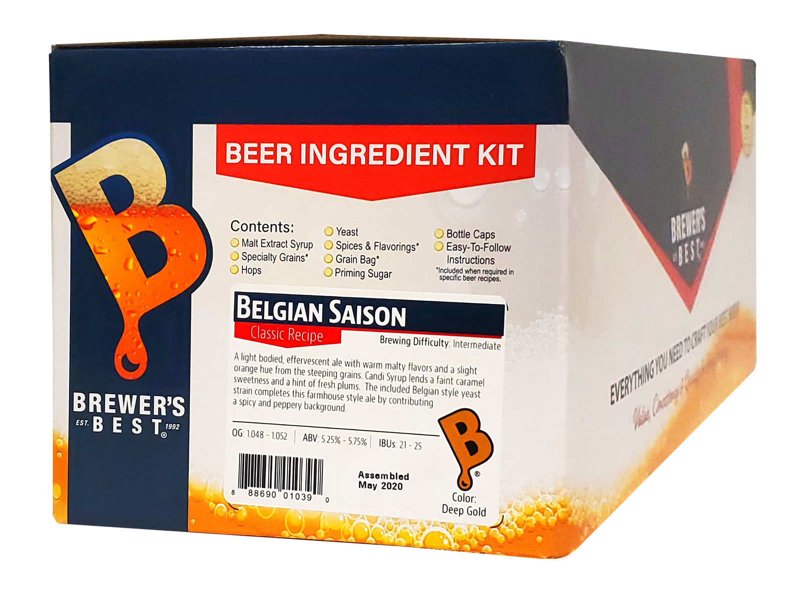 Belgian Saison Homebrew 5 Gallon Beer Extract Ingredient Kit My Brew Supply