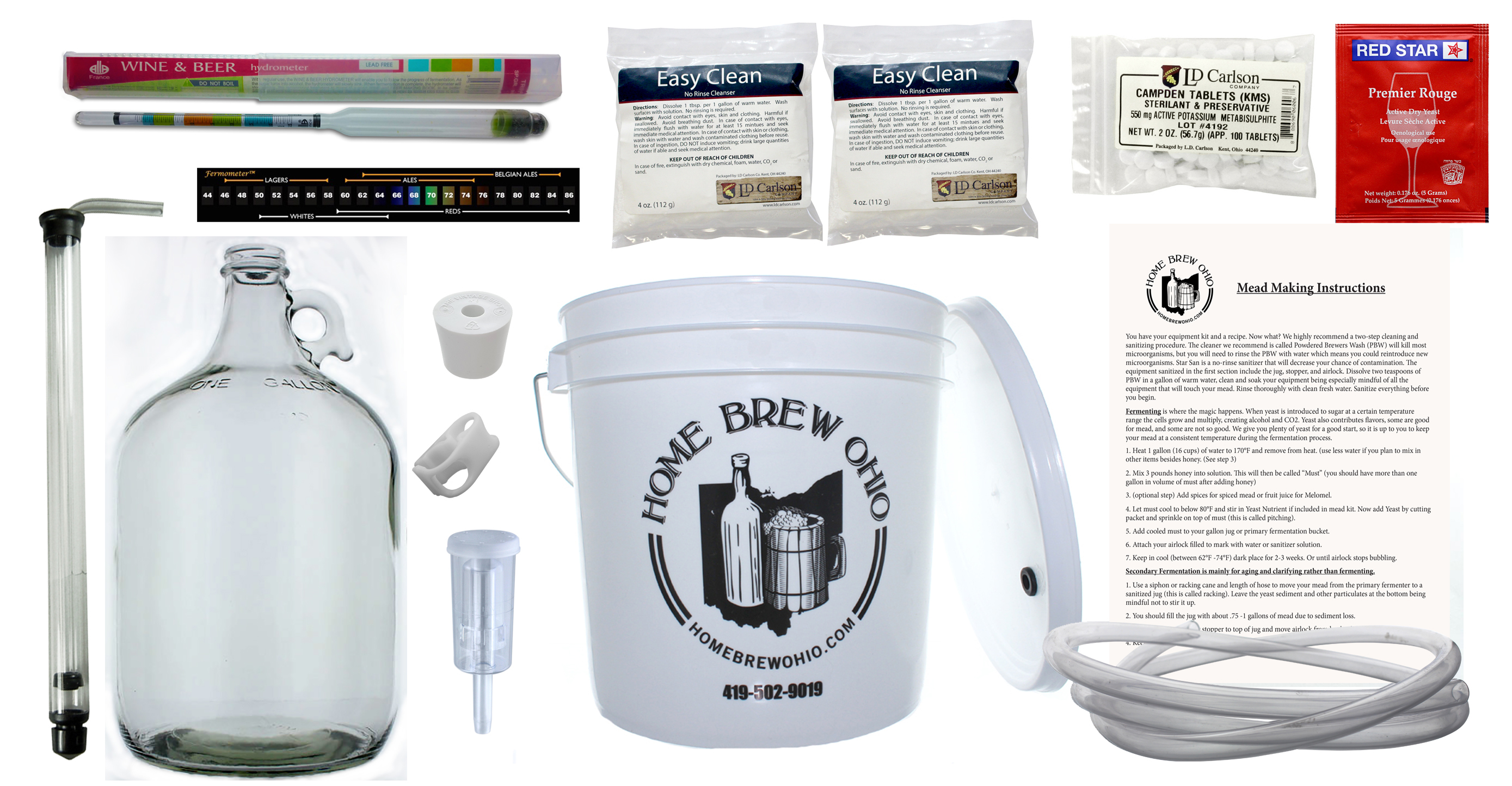 Home Brew Ohio One Gallon Mead Starter Kit - 第 2/2 張圖片