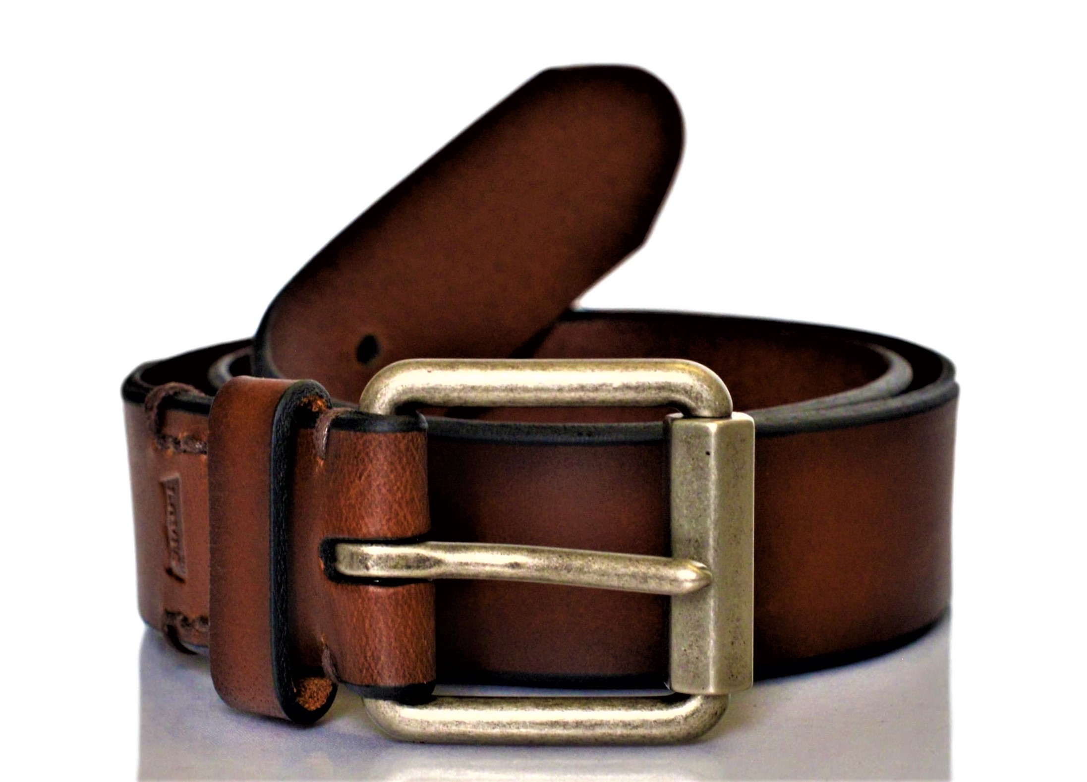 Levi's Men's Beveled Roller Buckle Leather Belt Brown | eBay