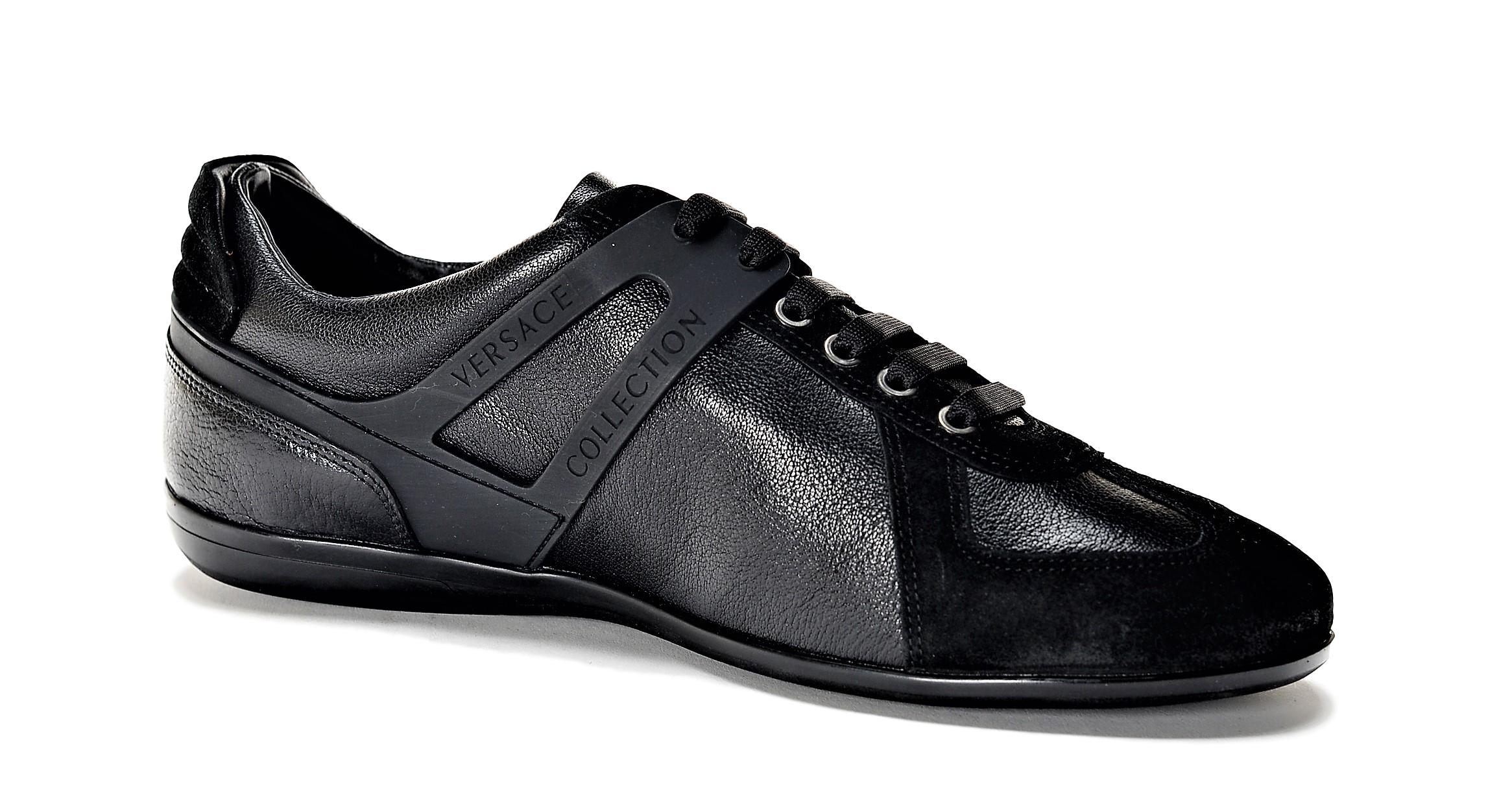 Details about Versace Collection Men's Leather Suede Low Top Sneakers Shoes Details about Versace Collection Men's Leather Suede Low Top Sneakers Shoes