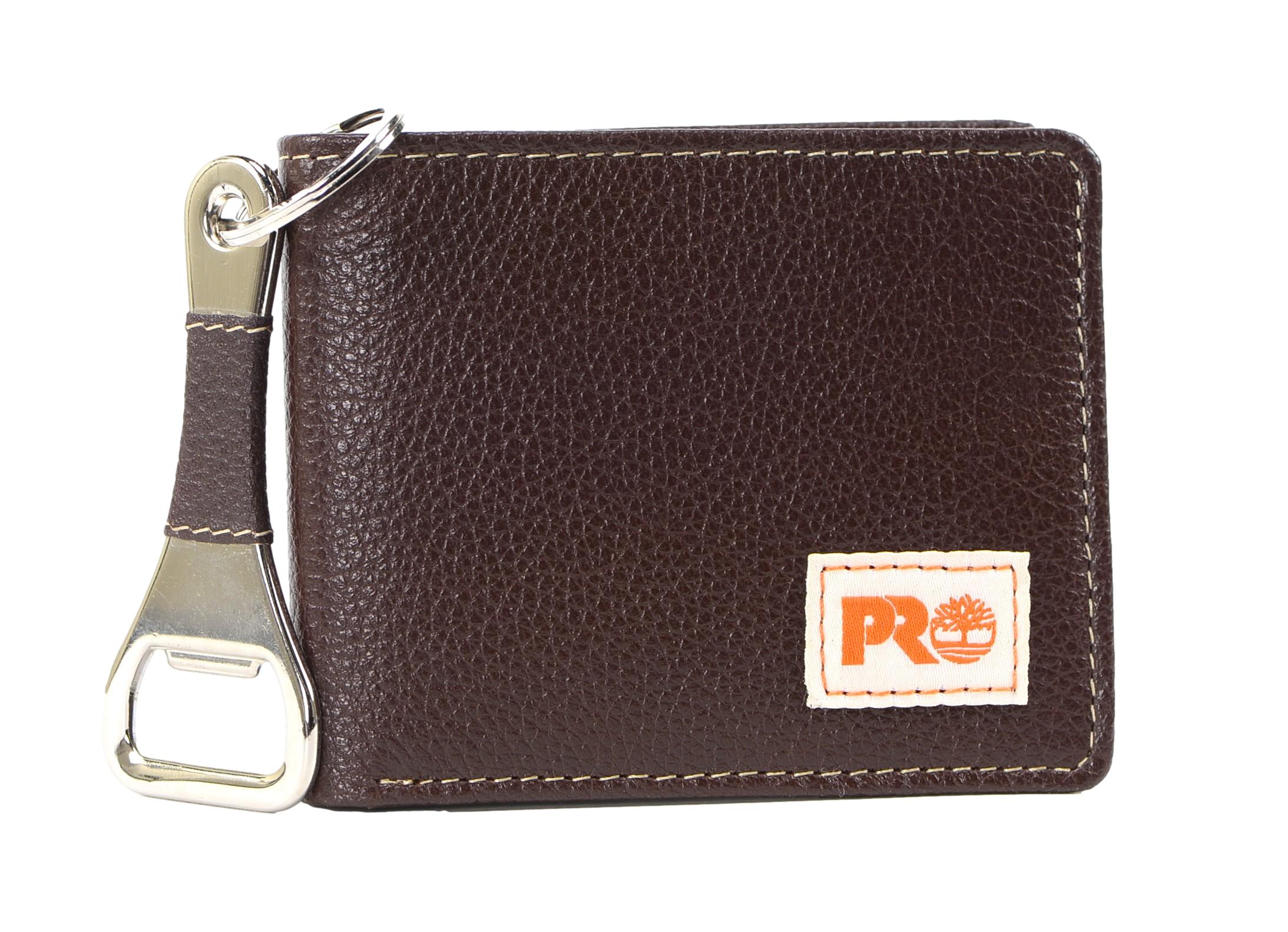 Timberland PRO Men's Genuine Leather Bifold Wallet with Bottle Opener Key FOB - Picture 13 of 15