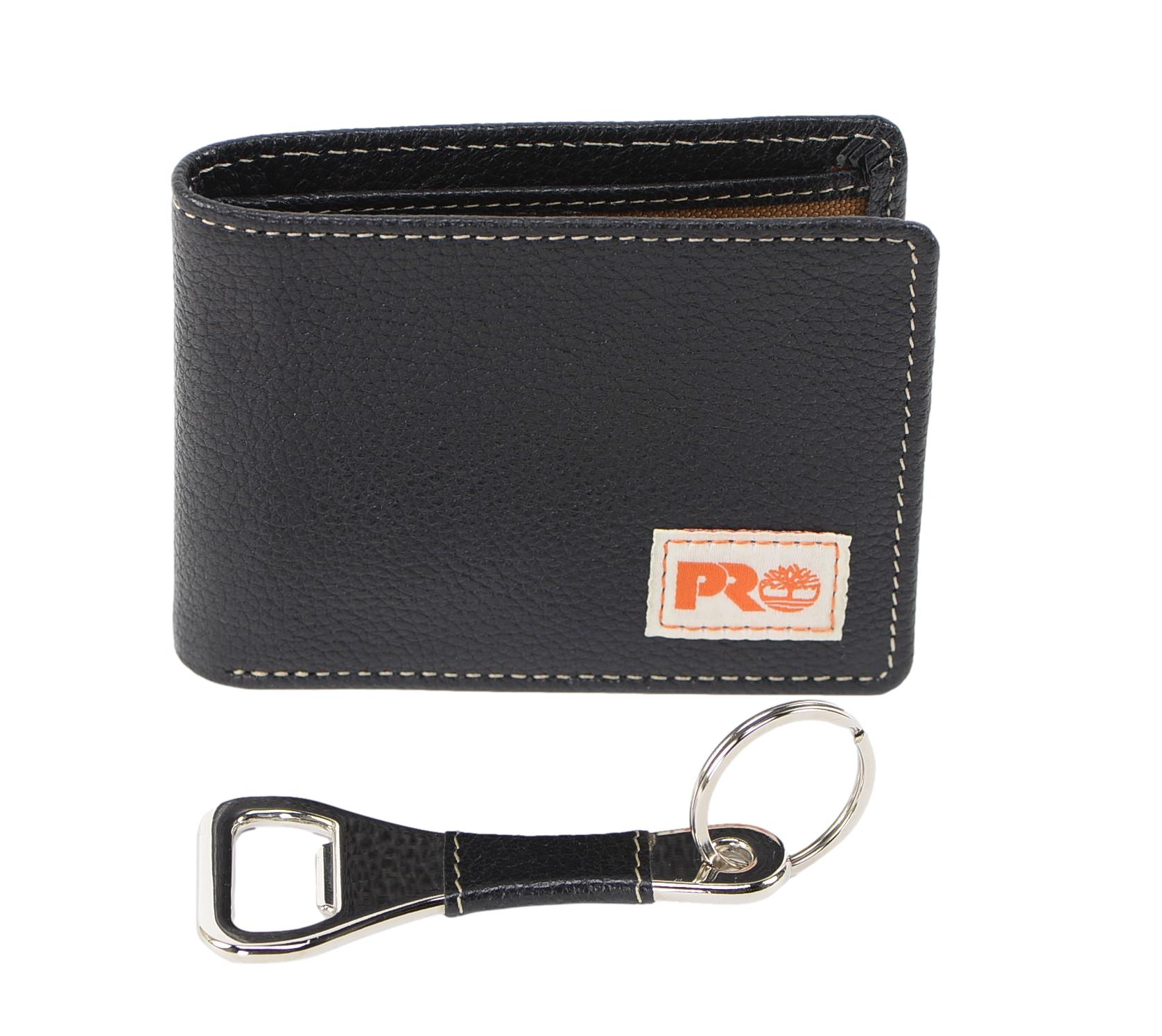 Timberland PRO Men's Genuine Leather Bifold Wallet with Bottle Opener Key FOB - Picture 9 of 15