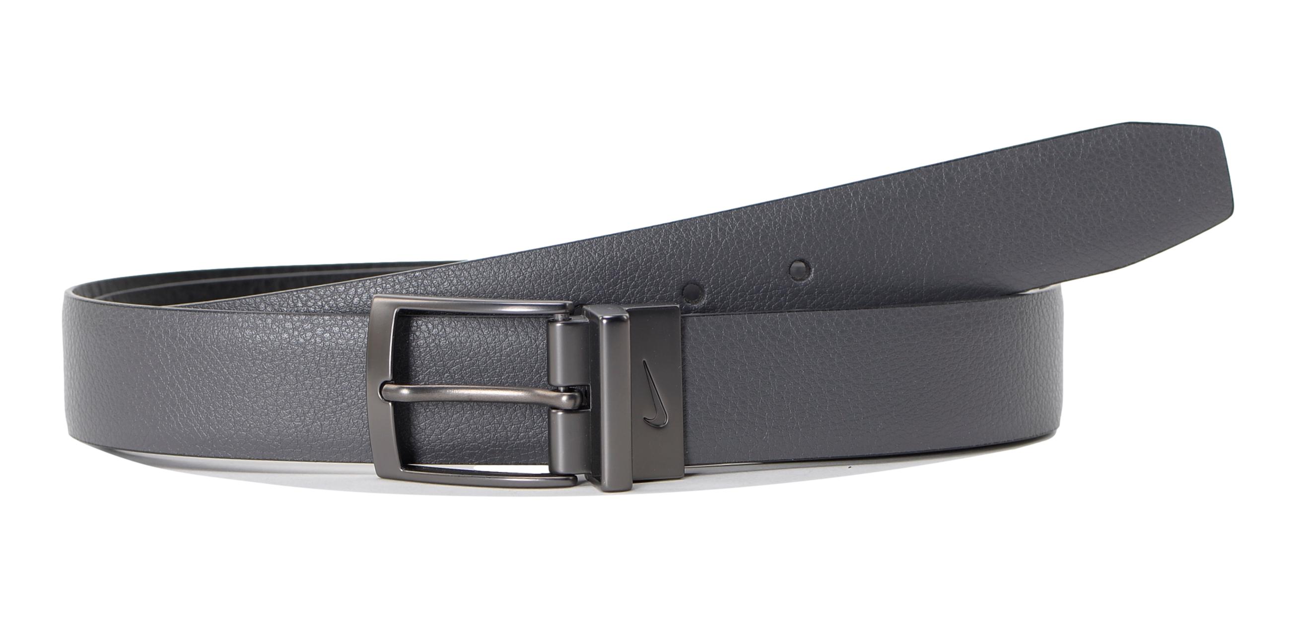 Nike Men's Pebble Feather Edge Reversible Belt Dark Grey/Black - Main Image