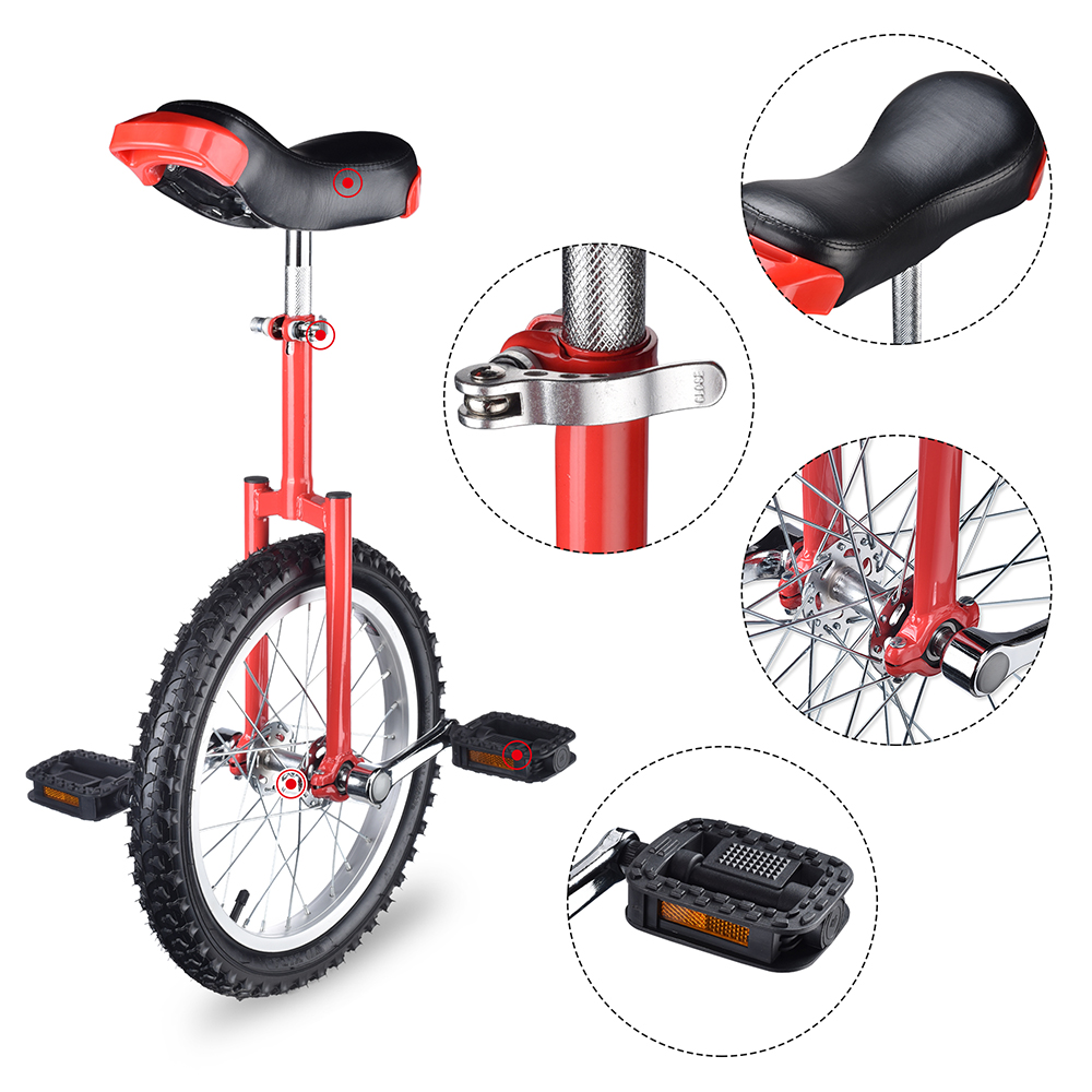 16 18 20 24" Unicycle Wheel Balance Uni Cycle Fun Bike Fitness Circus