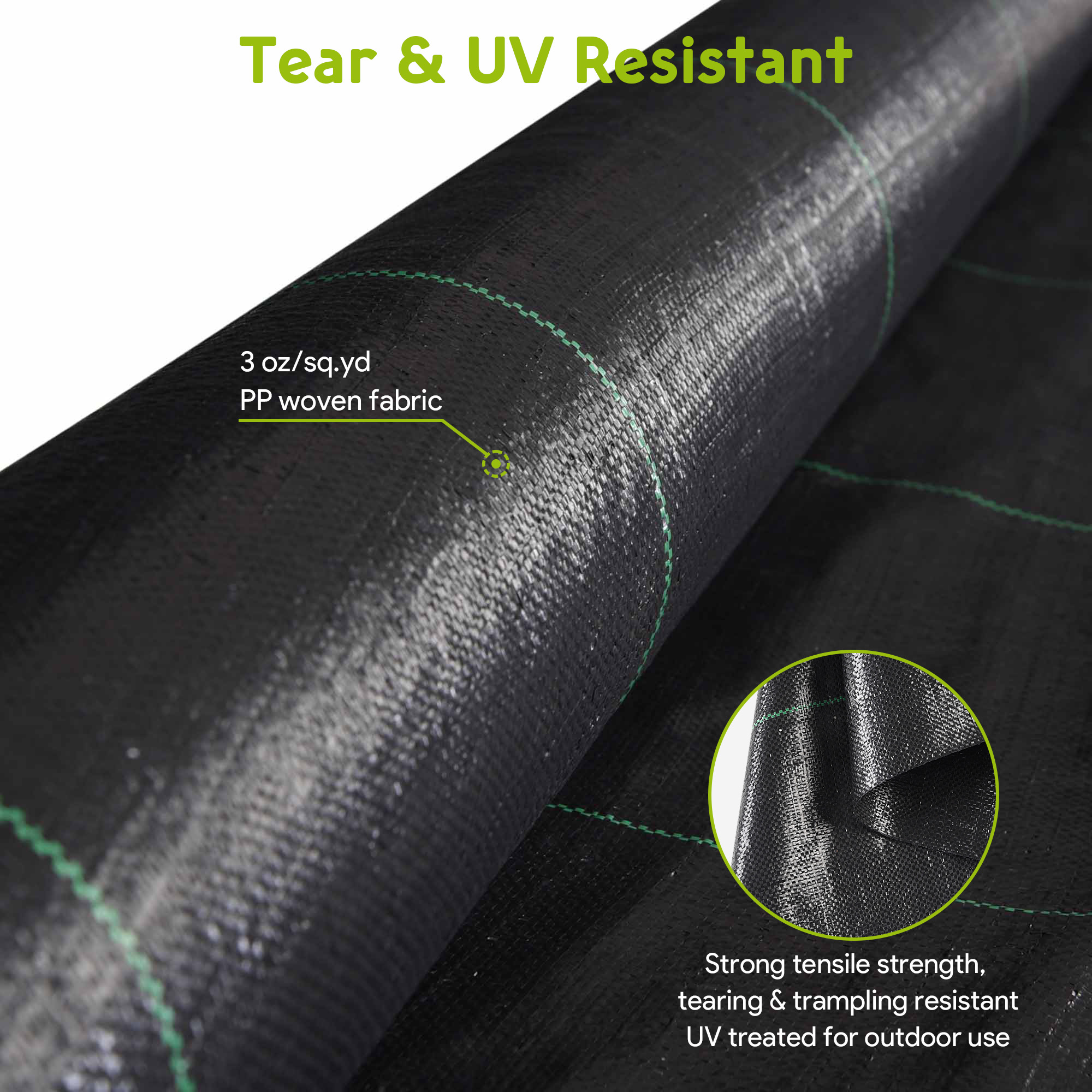 Yescom Weed Control Fabric Landscape Heavy Duty Woven Barrier Ground Cover - Picture 27 of 49