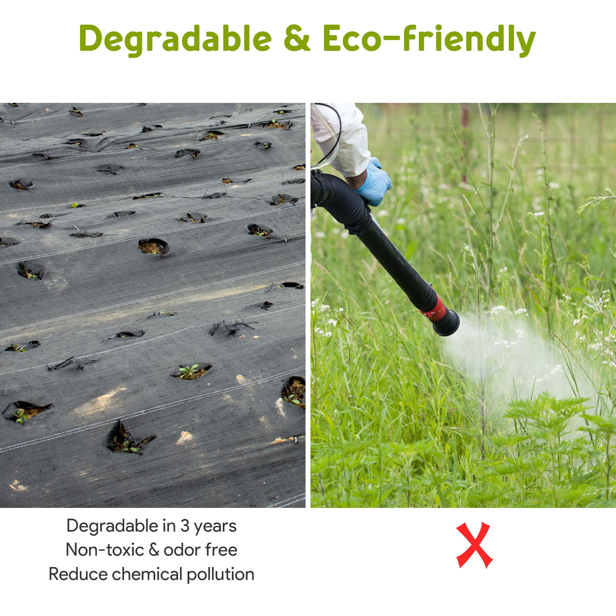 Yescom Weed Control Fabric Landscape Heavy Duty Woven Barrier Ground Cover - Picture 29 of 49